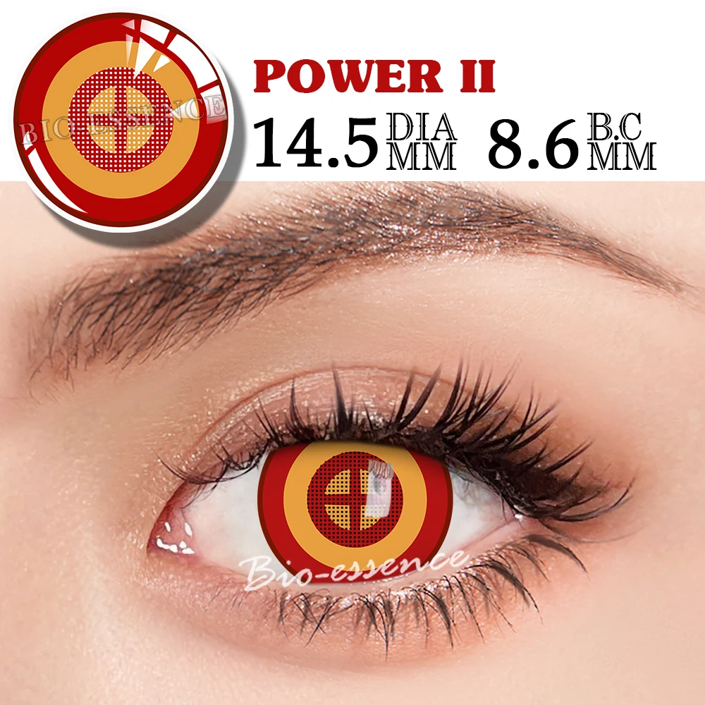 Bio-essence Halloween Coplay Kontaktlinsen, 1 Paar farbige Kontaktlinsen für Augen, Anime-Linsen, Cosplay-Linsen, Anime-Zubehör – Detail 13
