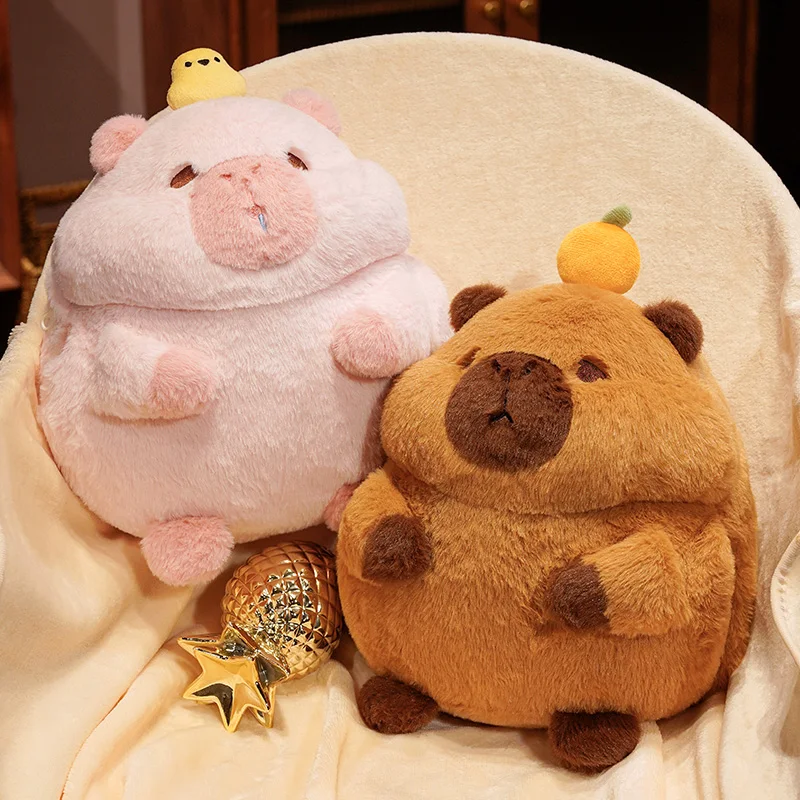 30cm Spaß Capybara Plüsch Nickerchen Kissen rosa braun Capybara Puppe Hand wärmende Decke 3-in-1 warme weiche bequeme gefüllte Baumwolle