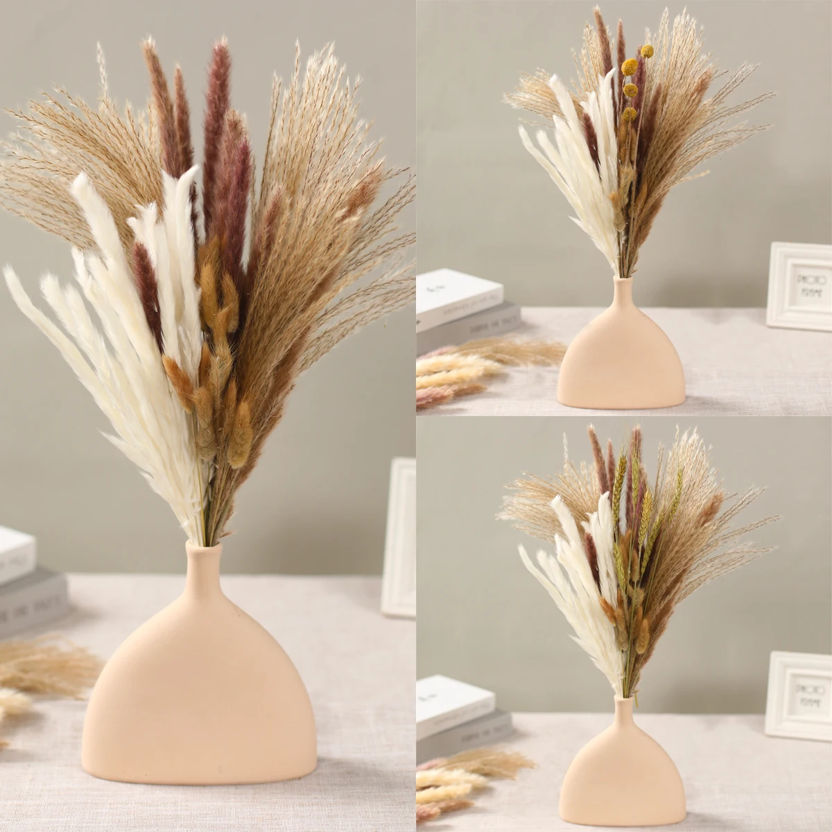 Dried Pampas Grass Bouquet Decor Boho Home Decor Dried Flowers for Wedding Floral Room Home Party Table Decorations Rustic Decor