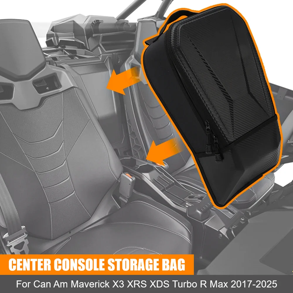UTV X3 Storage Bag Center Shoulder Console Box Between Seat Storage For Can Am Can-Am Maverick X3 XRS XDS Turbo R Max 2017-2025