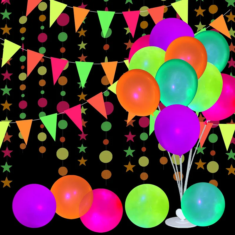10 Stücke 12 Zoll Fluoreszierende Luftballons Neon Glow Latex Ballons Hochzeit Geburtstag Party Decor Glow Ballon Baby Dusche Kinder Geschenke