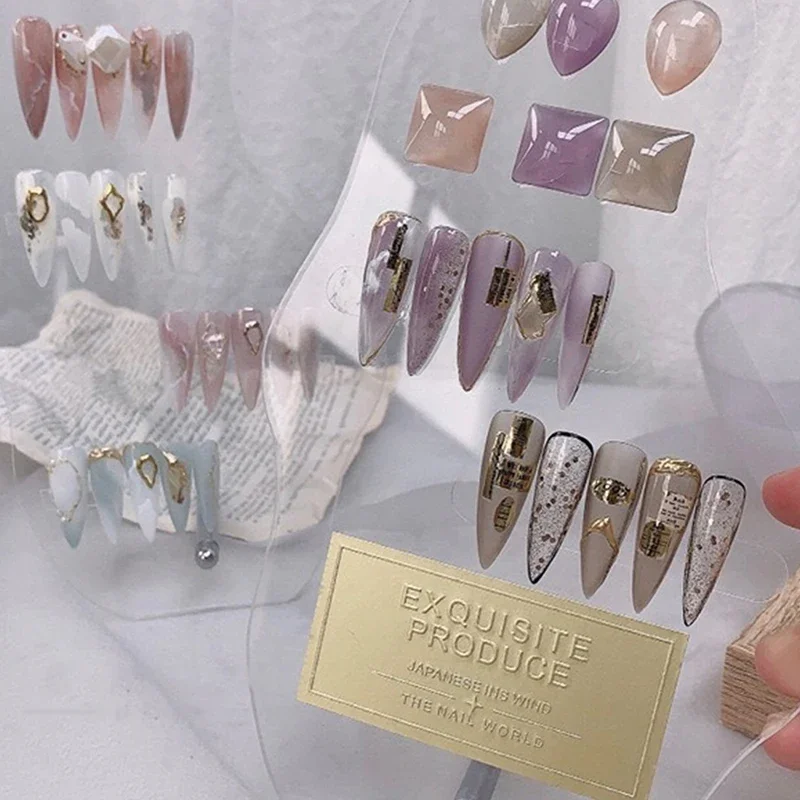 Populaire onregelmatige acryl nail art valse tips display board plank display stand manicure