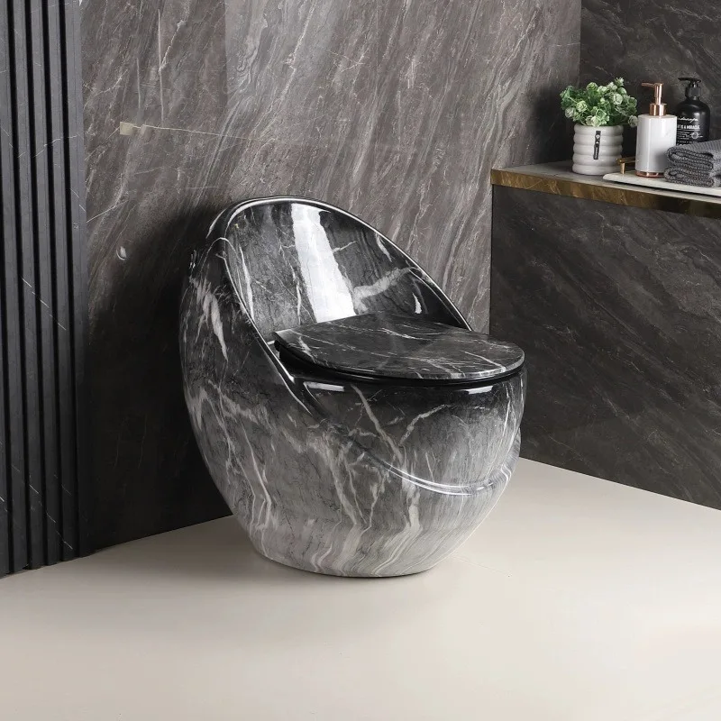 New seat toilet toilet household creative egg-shaped siphon color