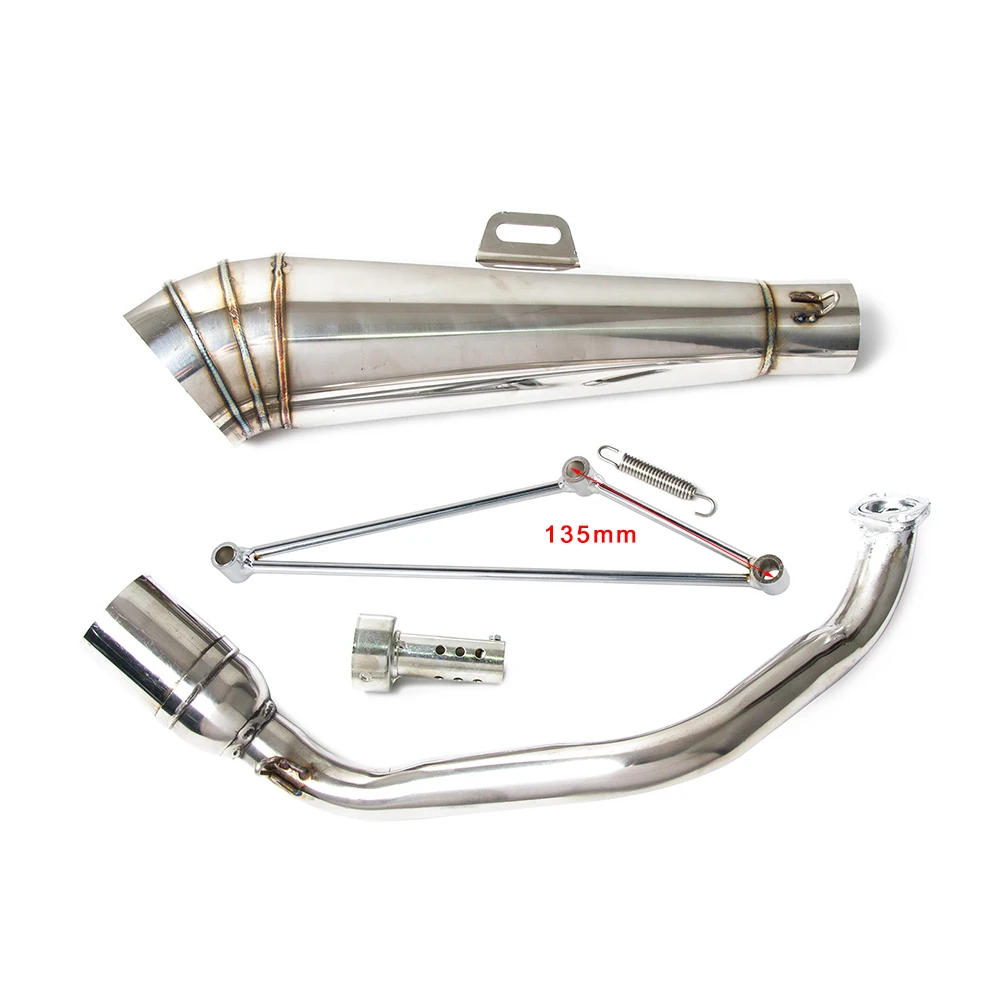 CNC Motorcycle GP Exhaust Muffler Pipe Header Scooters Racing Exhaust System For Honda Ruckus/Zoomer GY6 125/150cc Scooters