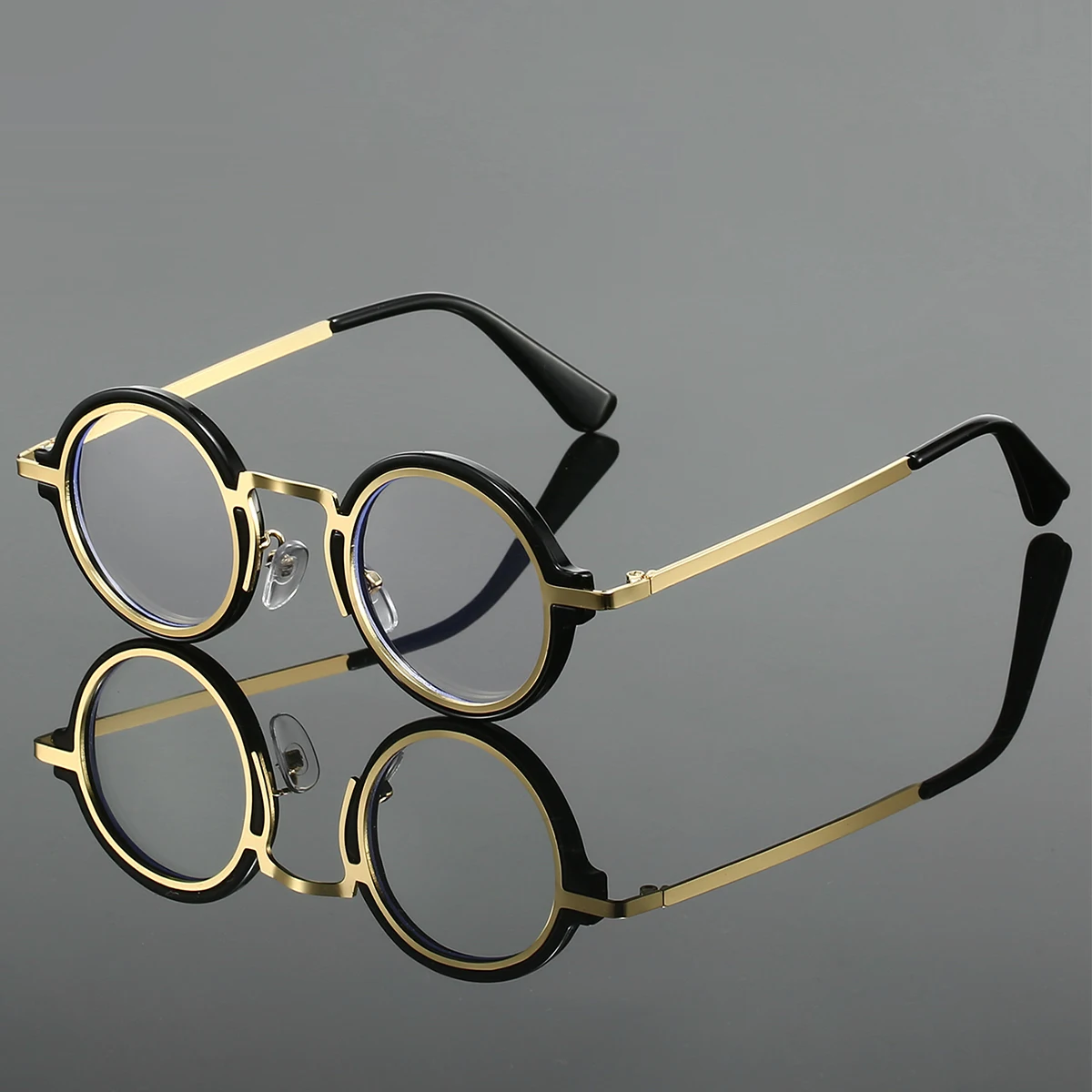 

KAMMPT круглые очки в стиле панк, мужские модные очки с блокировкой синего света, женские модные винтажные брендовые дизайнерские оптические оправы для чтения