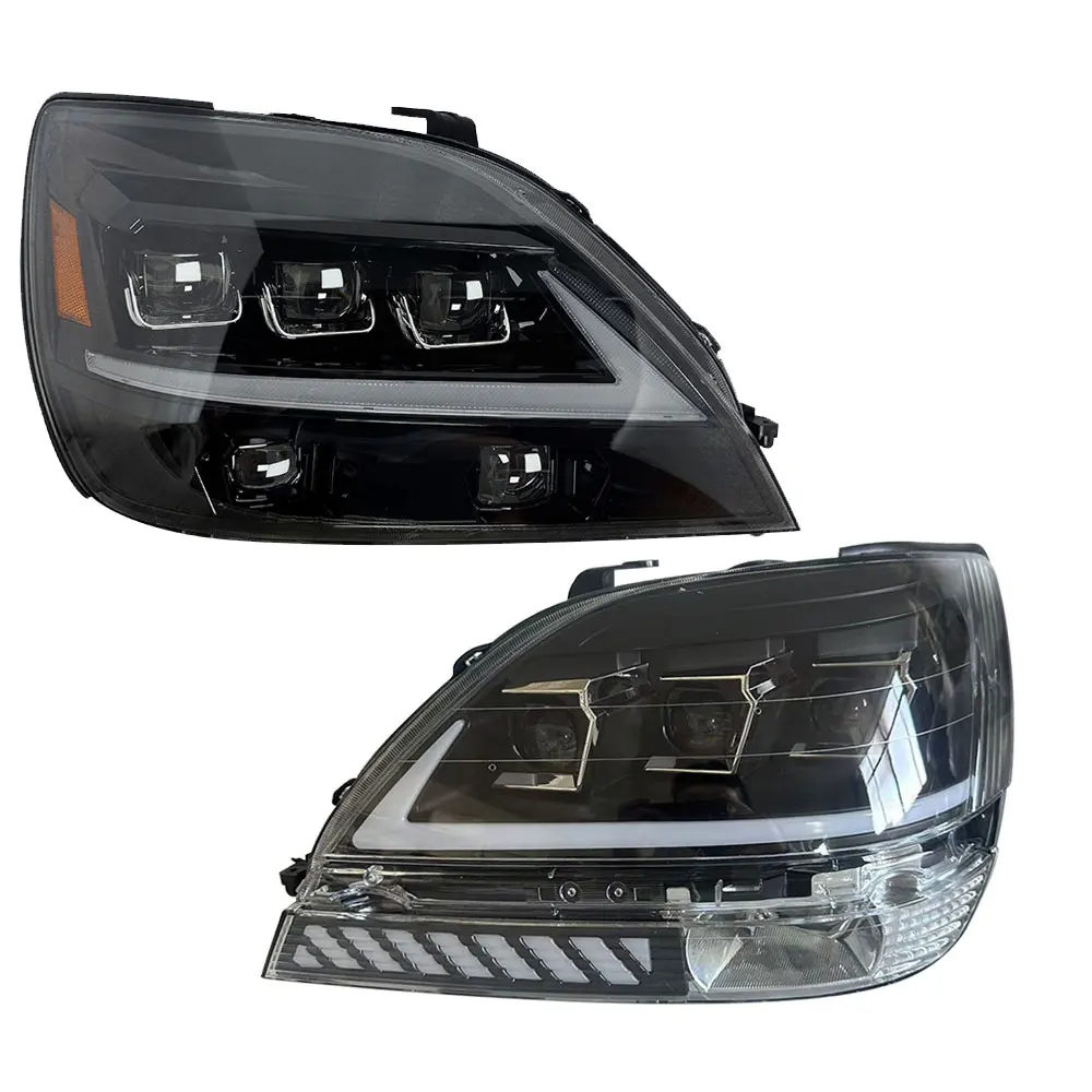 Headlights Assembly For Lexus RX 1998 1999 2000 2001 2002 2003 LED Daytime Running Lights & Turn Signal Headlamps Conversion Kit