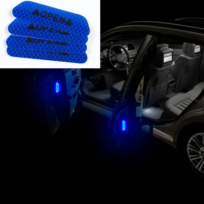 4pcs Fluorescent Car Reflective Strips Warning Stickers for BMW 1 3 4 5 7 Series X1 X3 X4 X5 X6 E39 E46 E53 E60 E90 F15 F30 F35