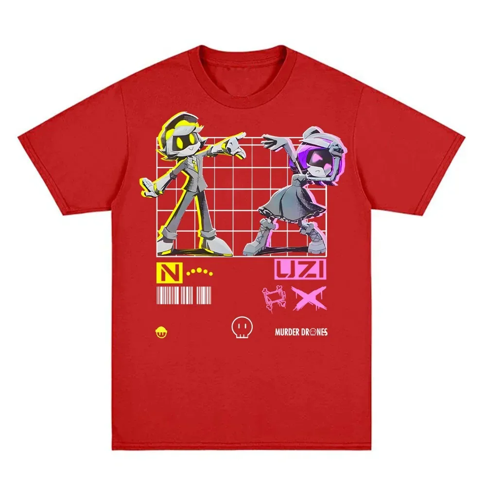 Trendiges Murder Drones Grafik-T-Shirt Y2K Ästhetik Streetwear Unisex Oversize Sommer Baumwolle Bedrucktes Retro Anime Tee Kleidung Oberteile – Detail 5