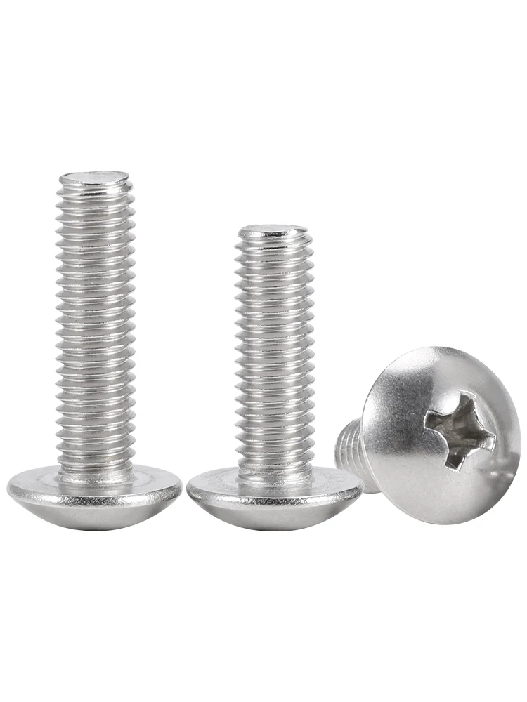 M2 M2.5 M3 M4 M5 M6 M8 304 A2-70 Stainless Steel Phillips Truss Head Large Flat Round Cross Screw Bolt