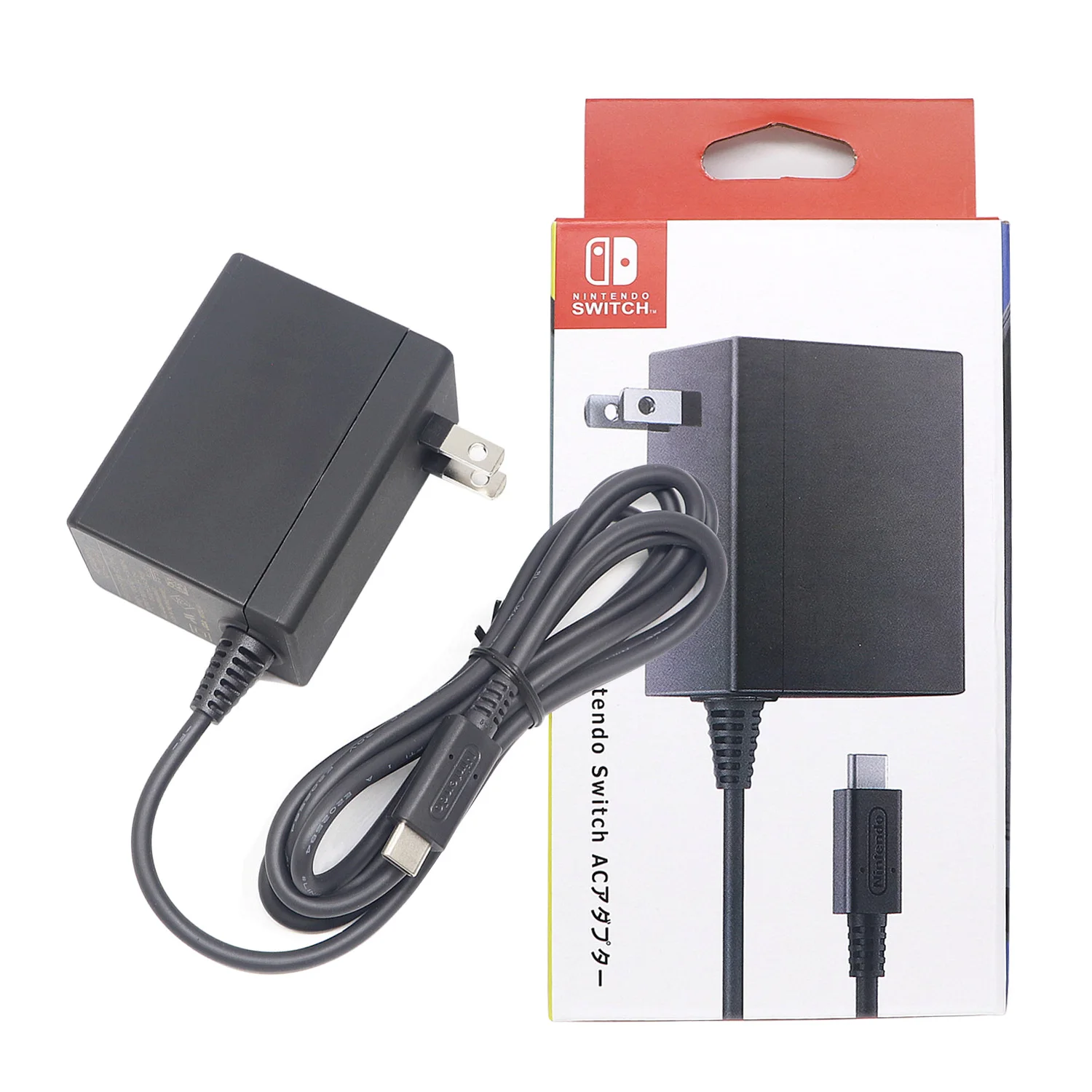 Adaptador de corriente para Nintendo Switch, cargador Original de 100-240v, enchufe estadounidense