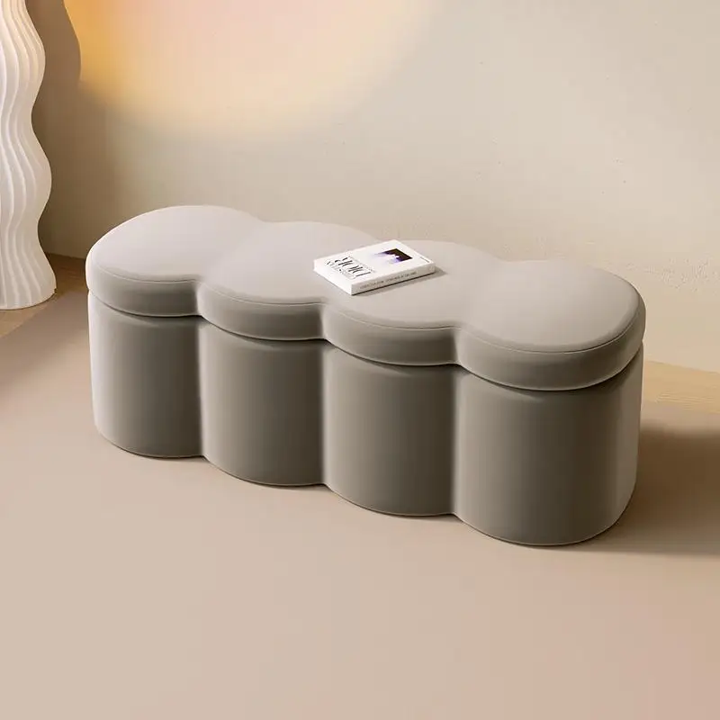 European Clothing Store Storage Sofa Stool Creative Living Room Entrance Shoe Stool Luxury Nordic Bedroom Bed End Stool