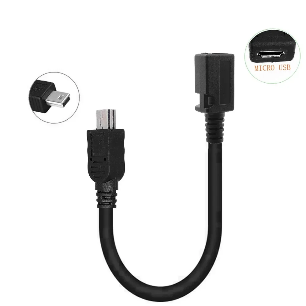 Mini USB plug to Micro USB B female data charger cable adapter converter charger data cable