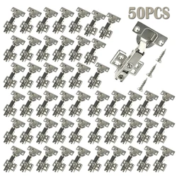 50PCS/10PCS 90-105° Lazy Susan Hinge Full Overlay Concealed for Corner Kitchen Cabinet Replacement Hardware Cupboard Folded Door