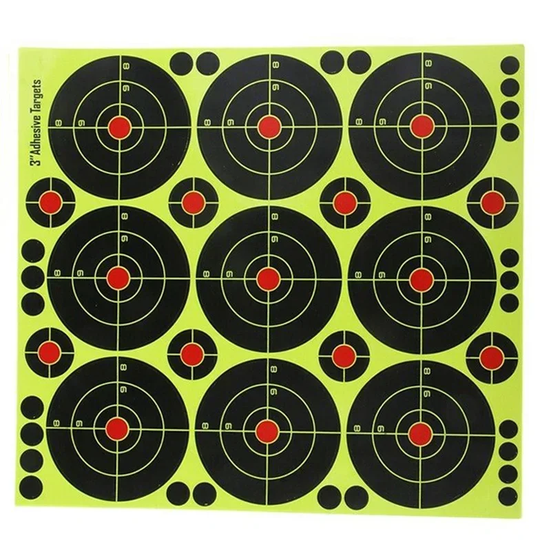 90Pcs/Pack 3 Inch Splash Flower Target Adhesive Reactivity Shoot Target Aim For Gun / Rifle / Pistol Binders Targete Sets