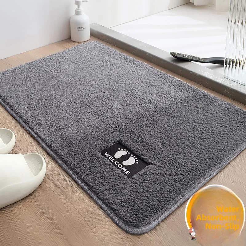

Water Absorbent Non-Slip Batoom Door Mat Kitchen Entrance Mat Toilet Rug Simple Sle Home Use Rug hine Knitted Floor Mat
