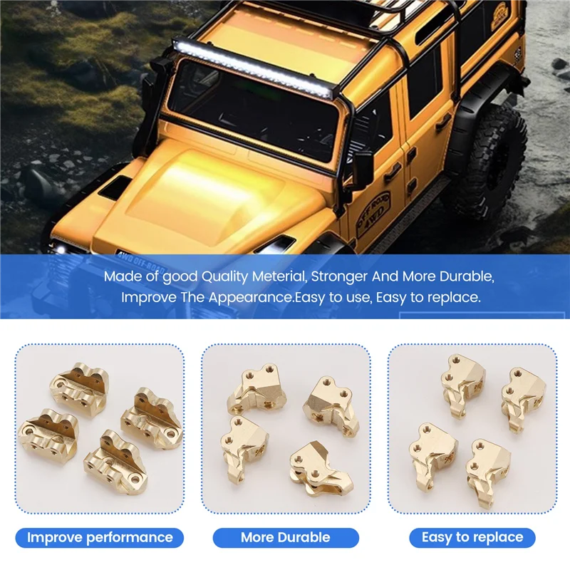 AS96-RC سيارة ترقية النحاس التعادل قضيب تثبيت عدة ل MJX H8H 1/10 YK4102 YK4103 YK4104 YK4106 YK4082 YK4083 RC ترقية السيارة جزء