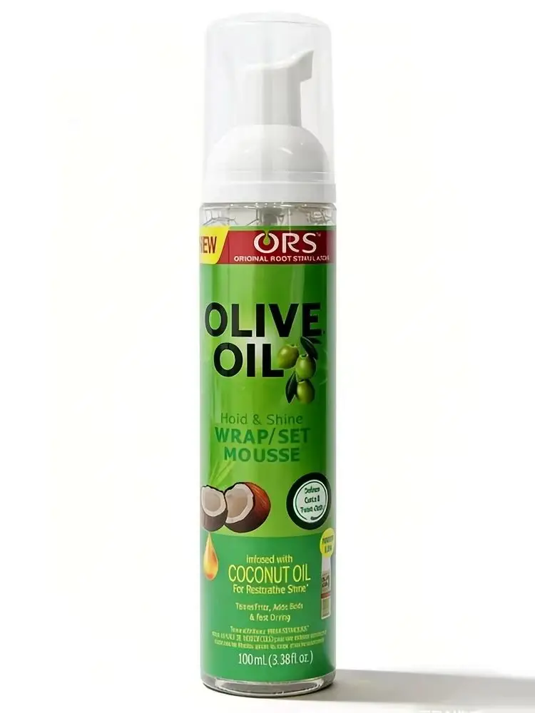 100ml/bottle Mousse Olive Oil Curly Hair Mousse Anti-Frizz No-Flaking Hair Styling Foam for Wigs And Hair Care Products