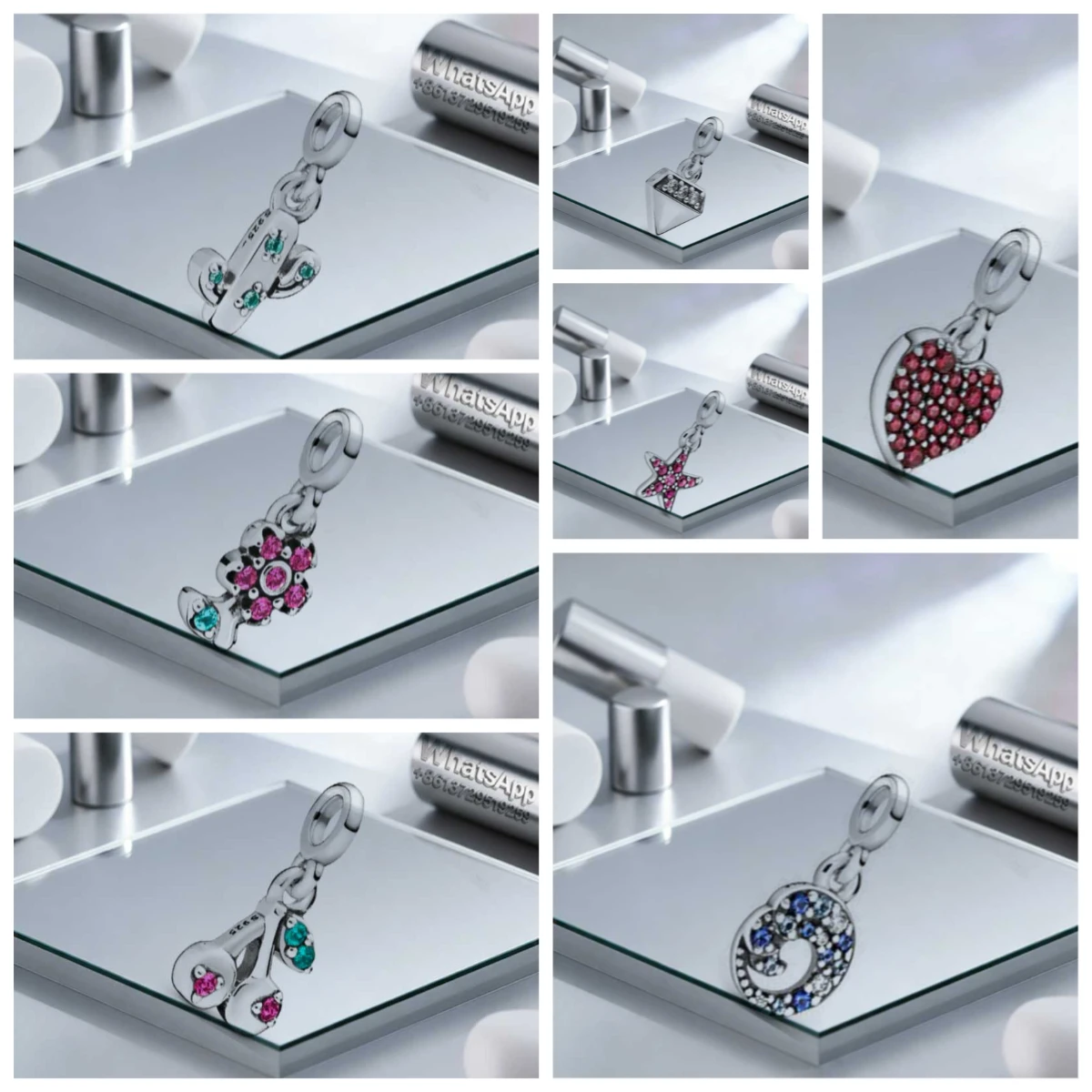 

Summer Blue Series Marine Life Charm Beads Pendant Fit Original Snake Silver Bracelet Necklace Beads For Diy Jewelry Women Gift