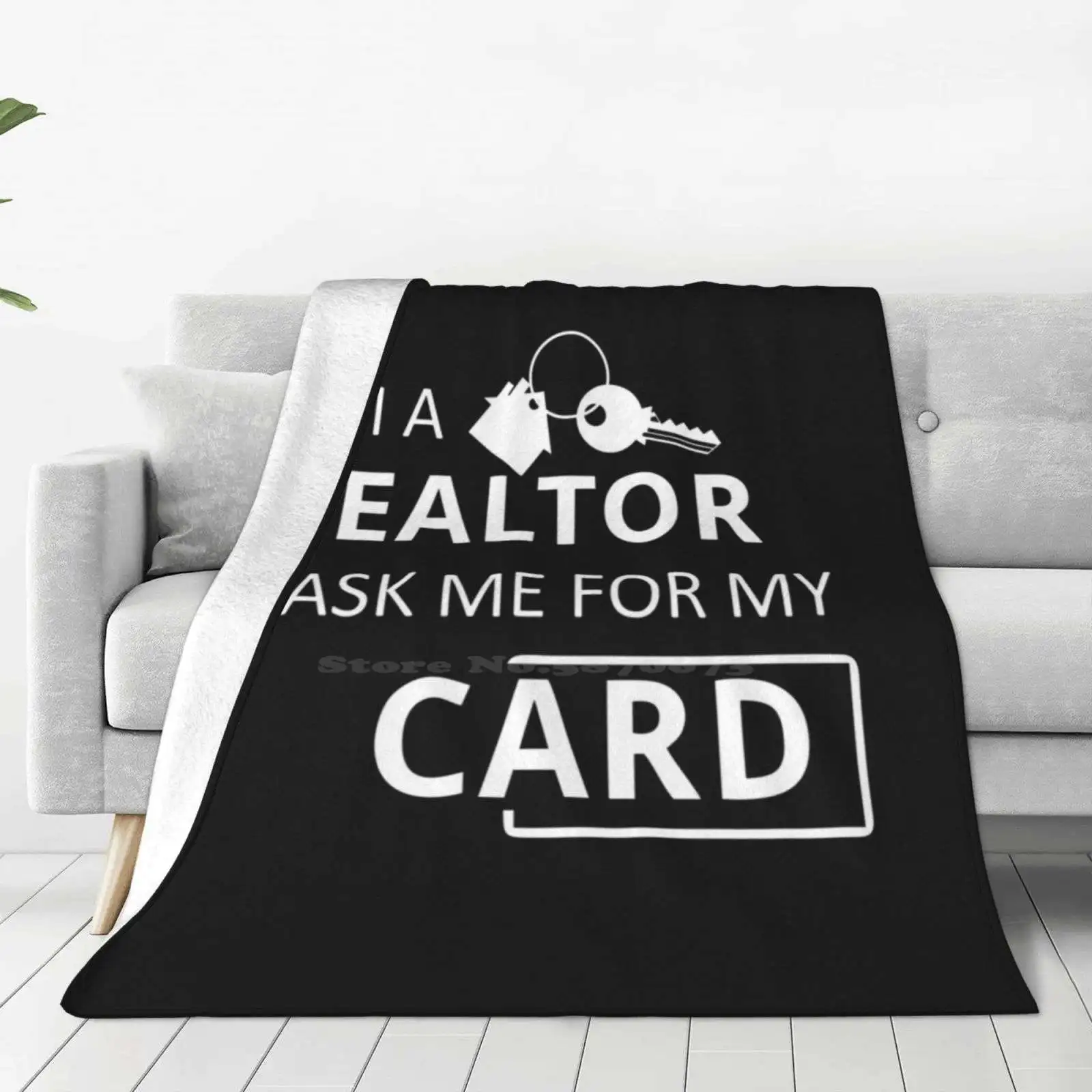 Real Estate Agent I'M A Realtor Ask Me For My Card Blanket Soft Warm Travel Portable Blanket Realtor Real Estate Agent Land