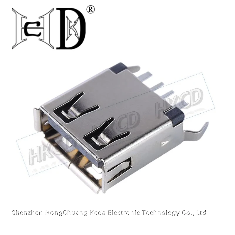 5pcs Hot Sale USB Type A Female Solder Jacks PCB Socket + Type B 90 Degree Horizontal Straight Insertion Connector