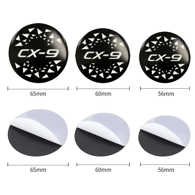 56/60/65mm Car Wheel Center Stickers Hub Caps Badge for CX-9 AXELA Biante BT50 CX-3 CX-4 CX-5 CX-7 CX-30 CX-60 M3 M6