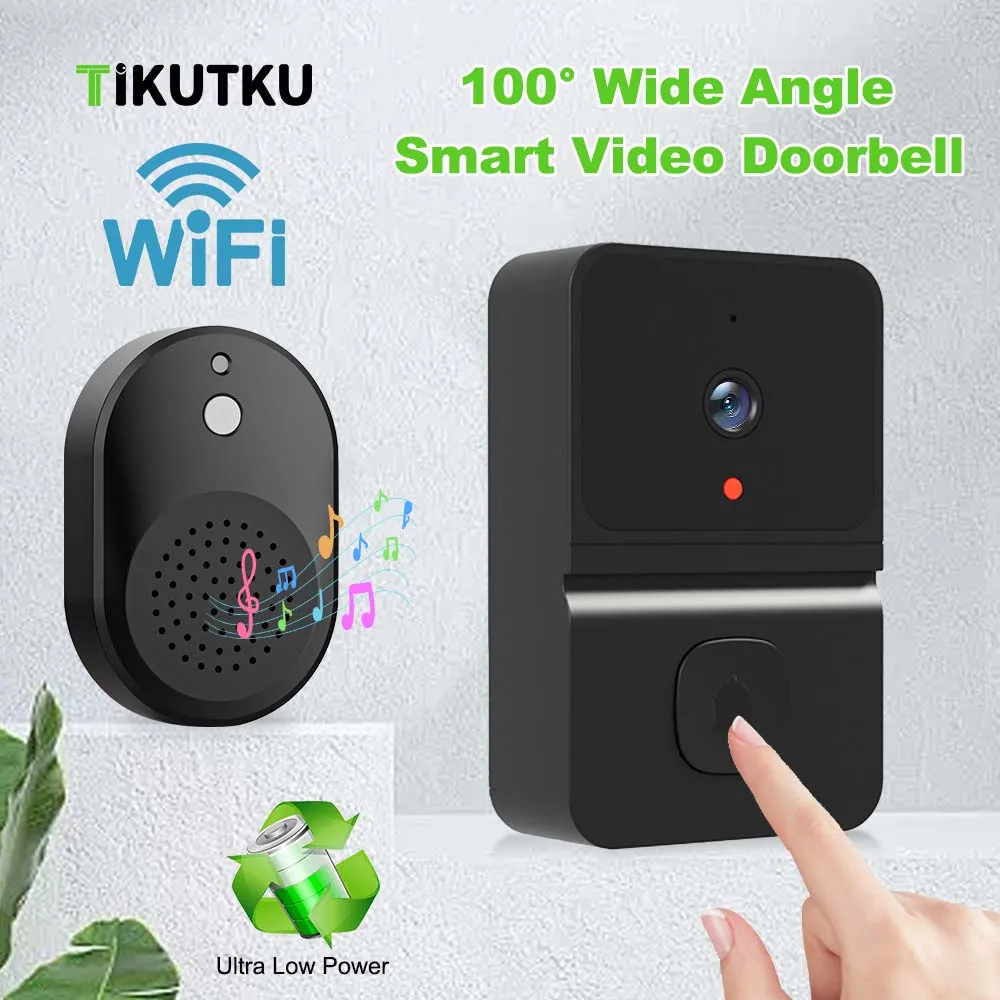 Video Doorbell WiFi Wireless Indoor Baby Pet Smart Home Security Protection Camera Mini Door Bell Surveillance