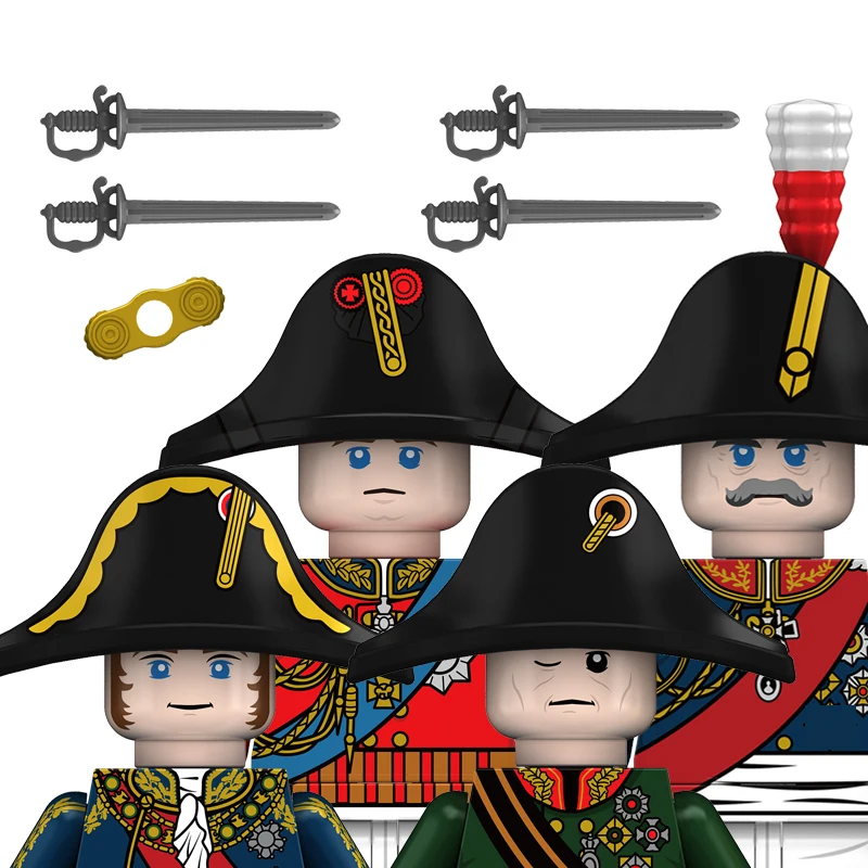 Bloques de construcción de soldados militares, figuras medievales del ejército ruso, Ucrania, caballeros, armas de infantería, juguetes para niños