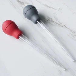 Turkey Baster 30ml Chicken Poultry Meat Baster Seasoning Baster Tube Pump Pipe Oil Dropper for Home Restaurant Gadget Red