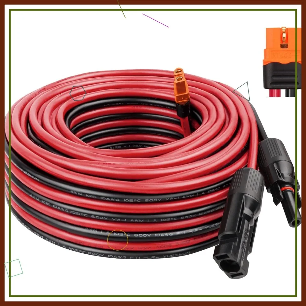 

10AWG 40FT Solar Panel to XT60i Cable Adapter Extension for Portable Power Stations