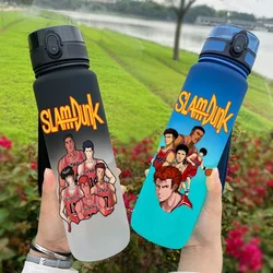 650ML SLAM DUNK Anime Characters Water Cup Portable Children's  Outdoor Sports  Large Capacity Plastic Antidrip Water Bottle
