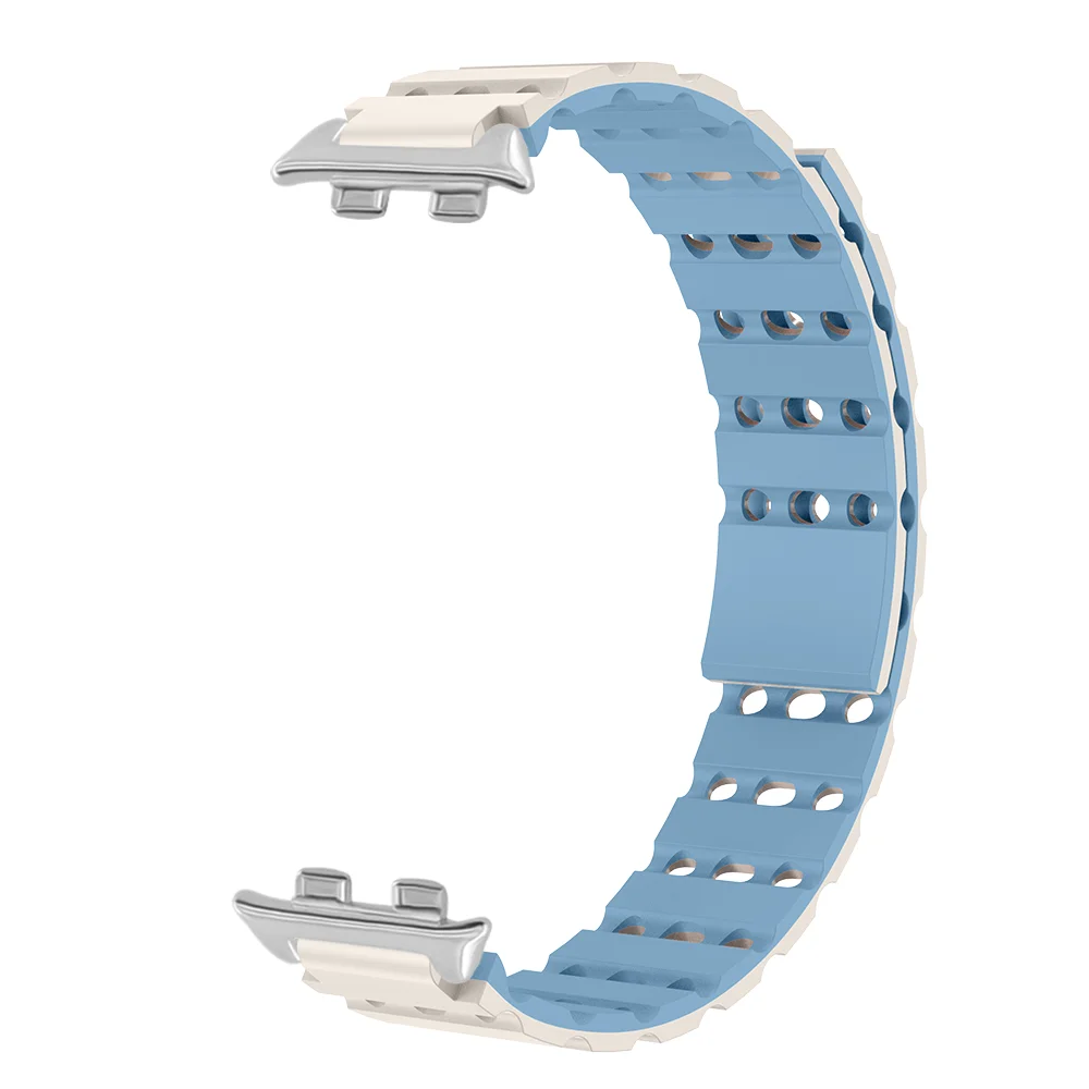 

For Honor Band 9 Magnetic Band Strap Eco-Soft Silicone VentFlow Air Holes QuickSwap Breathable Sport Replacement Band Men Women
