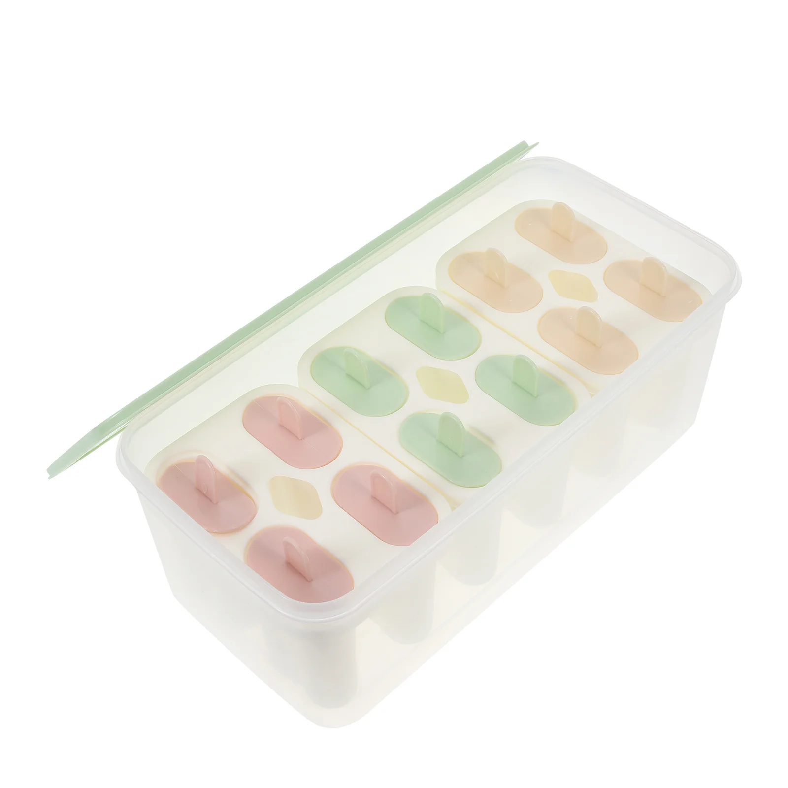 

1 set 1 Set Popsicle Molds Ice Cream Making Diy Tools Freezer-Safe Pp Material For Juice Yogurt Fruit Puree Treats