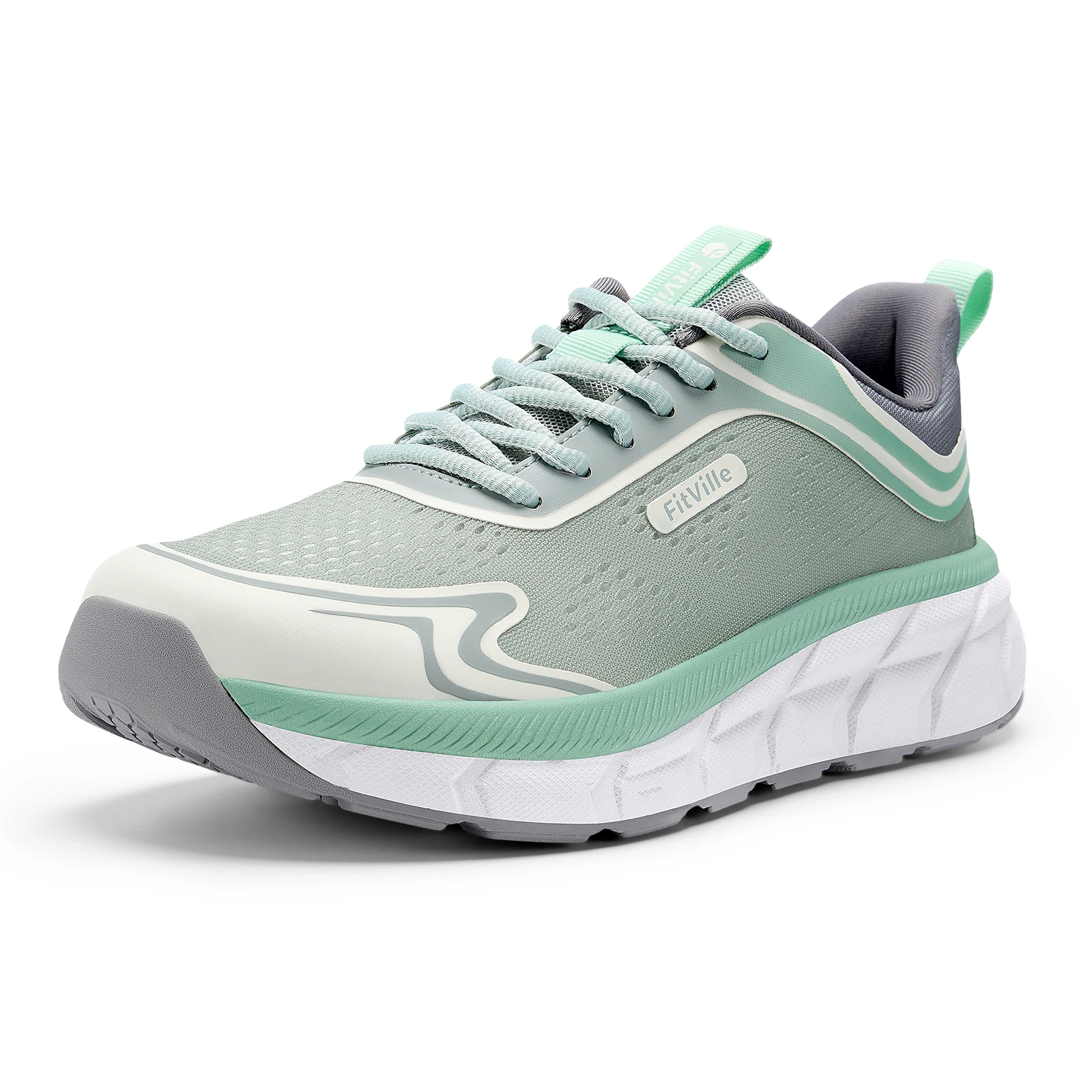 

FitVille Women's Sports Shoes Wide Casual Sneakers Non-Slip Walking Running Shoes For Women for Swollen Feet Pain Relief