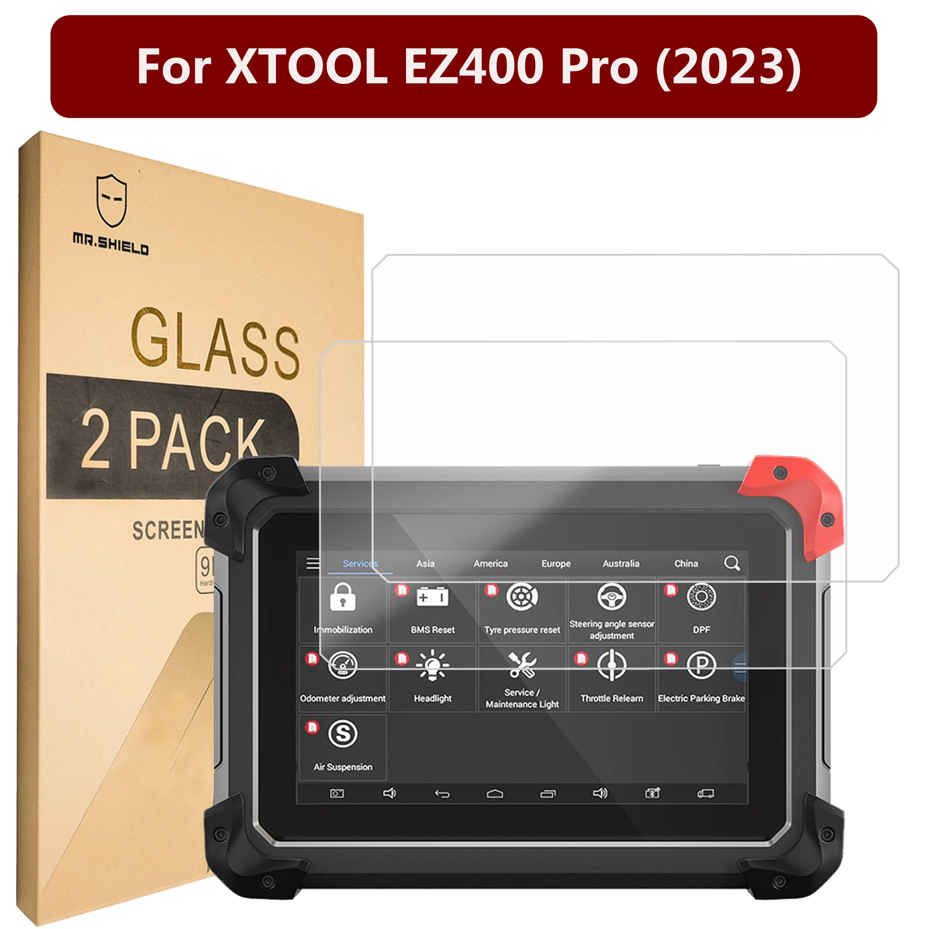 Mr.Shield [2-PACK] Screen Protector For XTOOL EZ400 Pro (2023) [Tempered Glass] [Japan Glass with 9H Hardness] Screen Protector