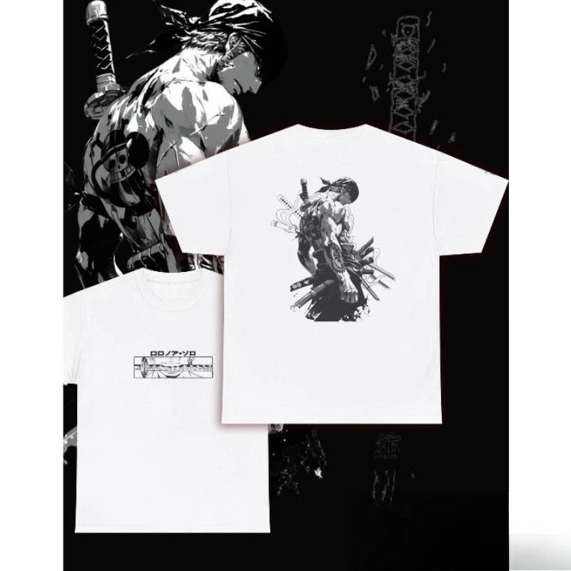 Camiseta gráfica de One Piece Zoro estilo espadachín disfraz de cosplay de anime para hombres y mujeres, un regalo genial para fanáticos del anime