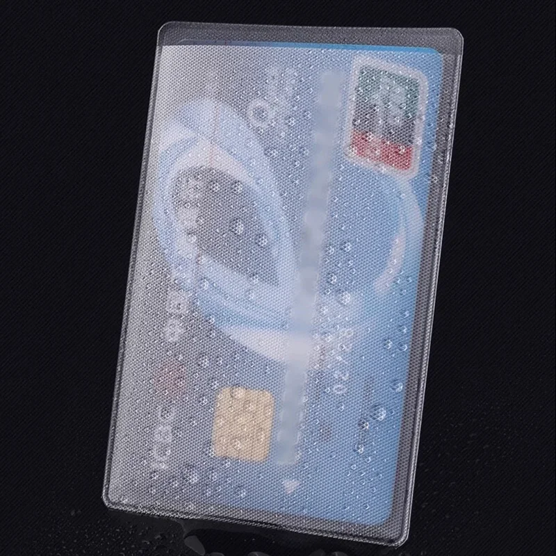 PVC Waterproof Transparent Card Holder Plastic Card id Holders Case To Protect Credit Cards Card Protector Cardholder Bags