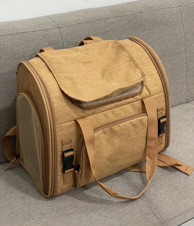 Tragbarer Katzenträger-Rucksack, erweiterbar, große Kapazität, faltbar, für kleine und mittelgroße Hunde und Katzen bis 8 kg – Detail 24