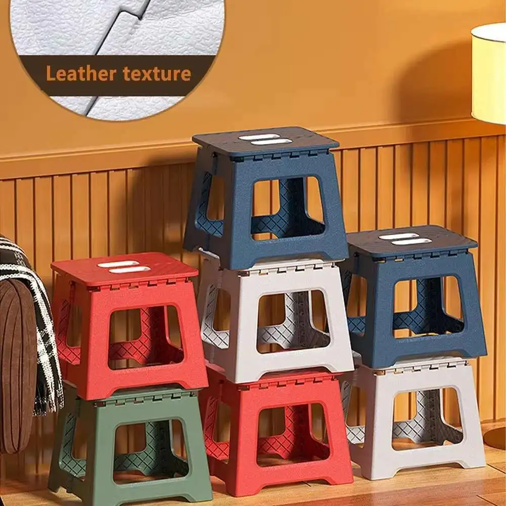 

Folding Stool Outdoor Camping Chair Portable With Thickened Plastic Footstool For Children's Outdoor Car Movable Folding Stool