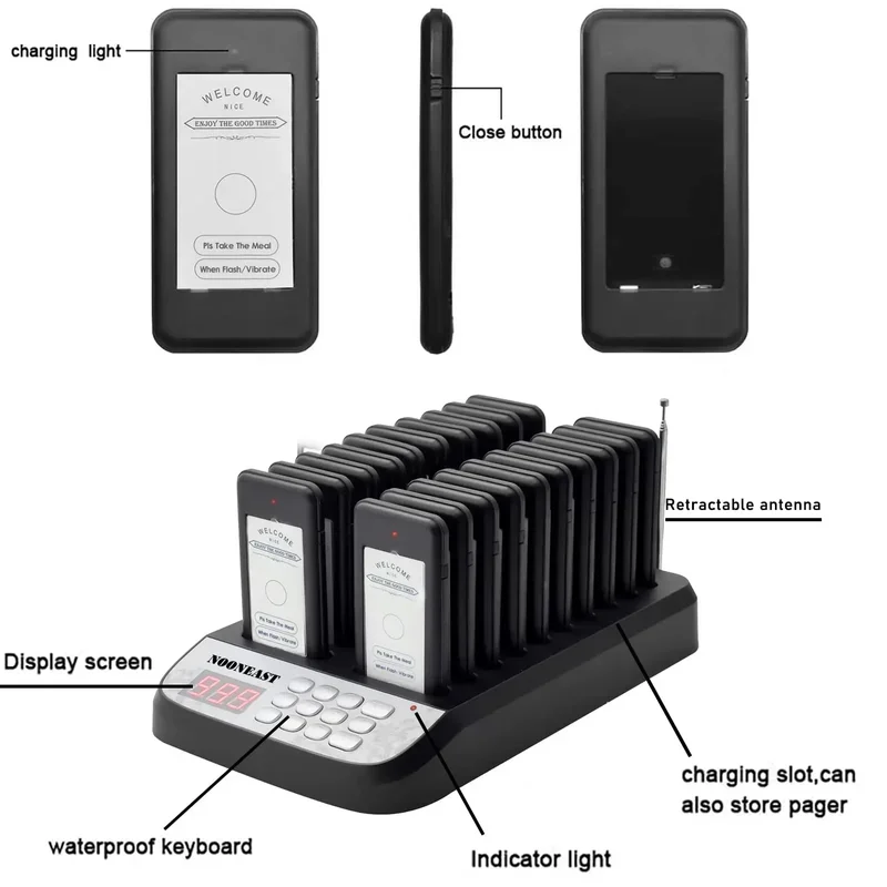 20 Guest System Calling Call Coaster Customer Queue System Pagers Communicate Queuing Paging Paging-Queuing Locator Manage Pager