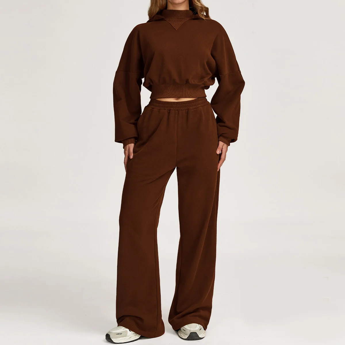 Winter Sportswear set Women 2 Piece Set Hoodies And Pants Hoodies Set Clothes Sports Suit Fashion Elastic Pants Female Two Piece