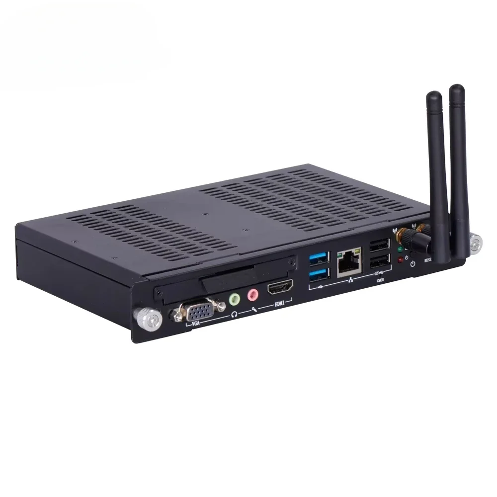 Komputer PC kipas tipis dengan CPU Kabylake 7th gen i3-7100U 7130U DDR3 RJ45 LAN 2.5 inci hard disk OPS9900