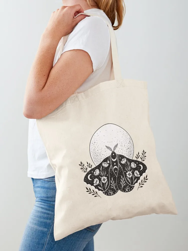 Luna and Moth - Black Tote Bag great bag cute pouch bag tote women female Canvas Tote