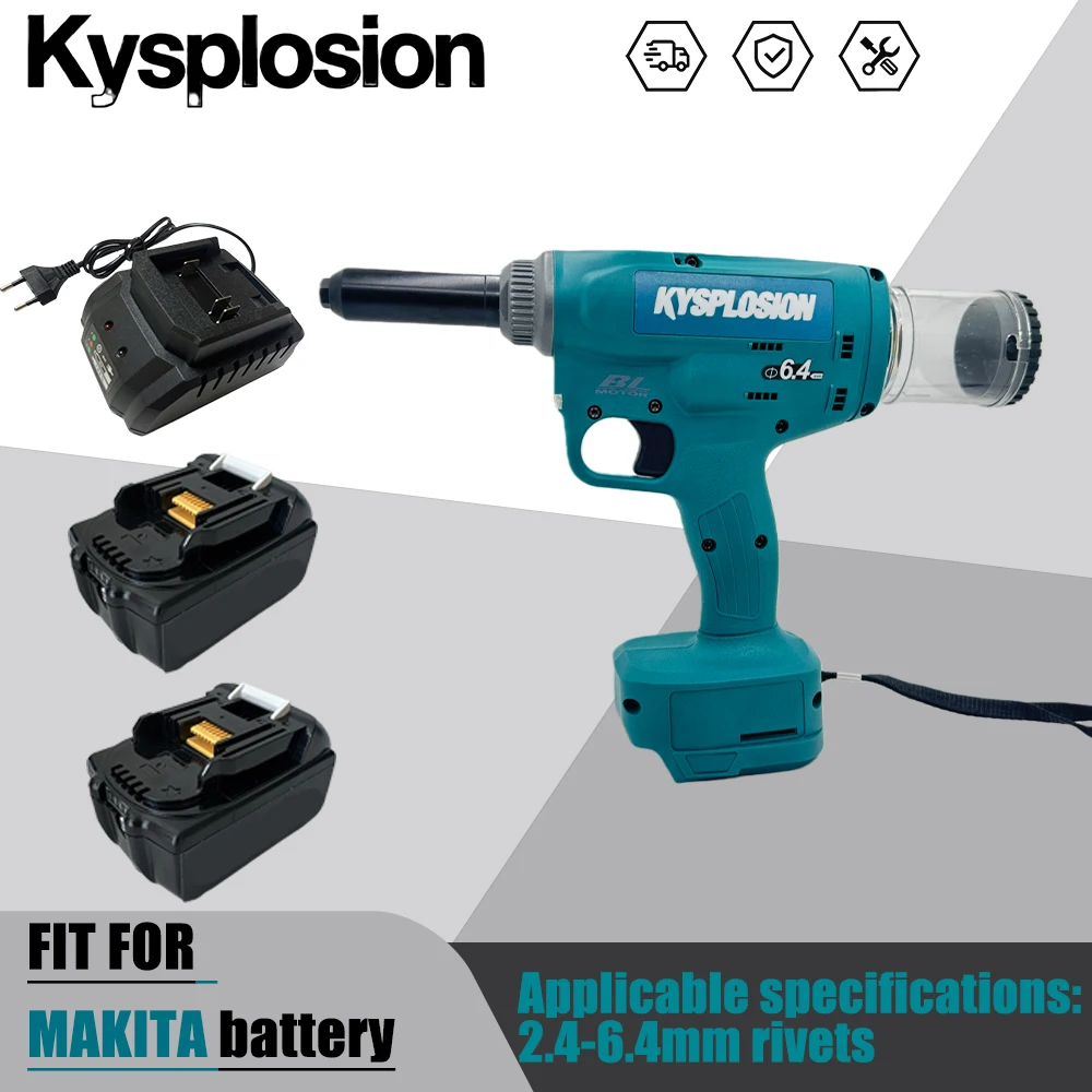 Electric Blind Rivet Gun Riveting Tool Lithium Battery Riveter for Home Improvement And Automotive Repair For Makita 18V battery