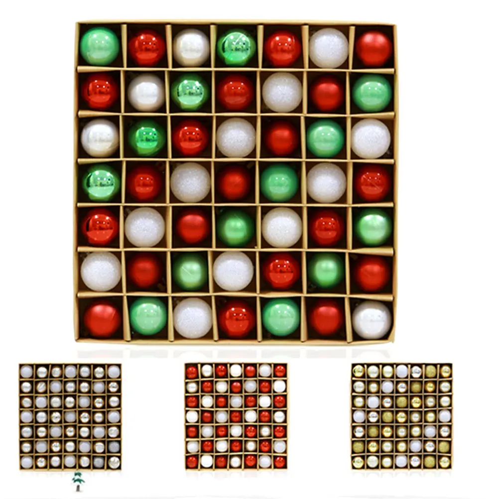 

49 Pcs Christmas Ball Pendant New Year Tree Decorations Ornaments for Multicolour Baubles Holiday Decorate