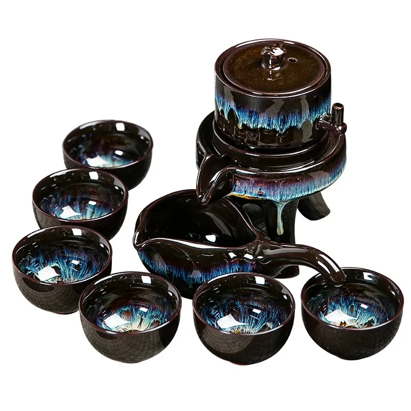 

Изысканный чайный сервиз в форме шлифования камня, набор чашек ручной работы, подарок на китайскую церемонию GungFu