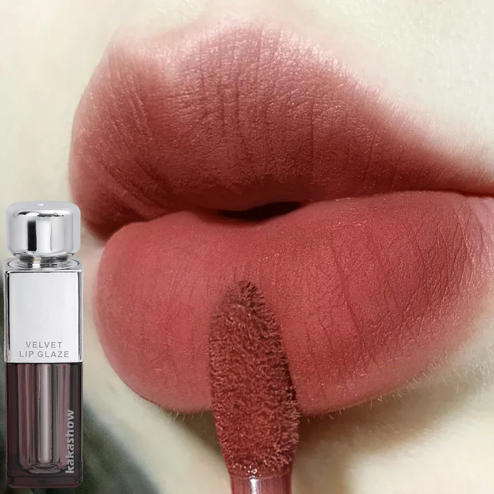 Brillo de labios mate desnudo resistente al agua, lápiz labial líquido duradero no pegajoso, 6 colores, esmalte de labios rojo, labios Sexy para mujer, maquillaje cosmético de belleza