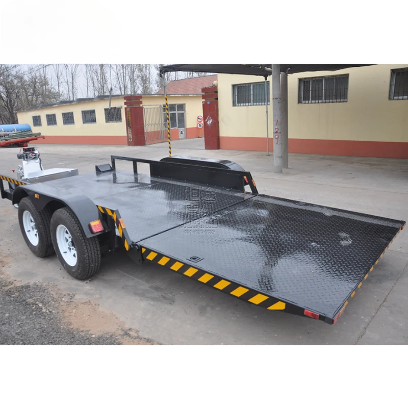 Faulty vehicle trailer excavator trailer hydraulic lifting trailer outdoor rescue trailer pallet