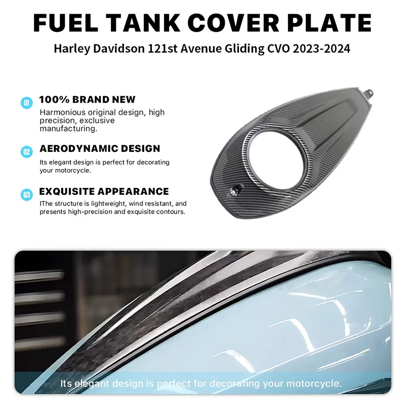 

For Harley Davidson 121 Avenue Gliding CVO 2023-2024 Rear Highway Gliding Motor Fuel Tank Cover Cap Fuel Tank Decorative Cover