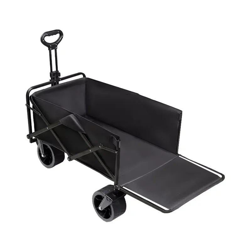 Heavy Duty Folding Wagon Cart Large Capacity Outdoor Utility Trolley for Camping Beach Picnic Garden Shopping Portable