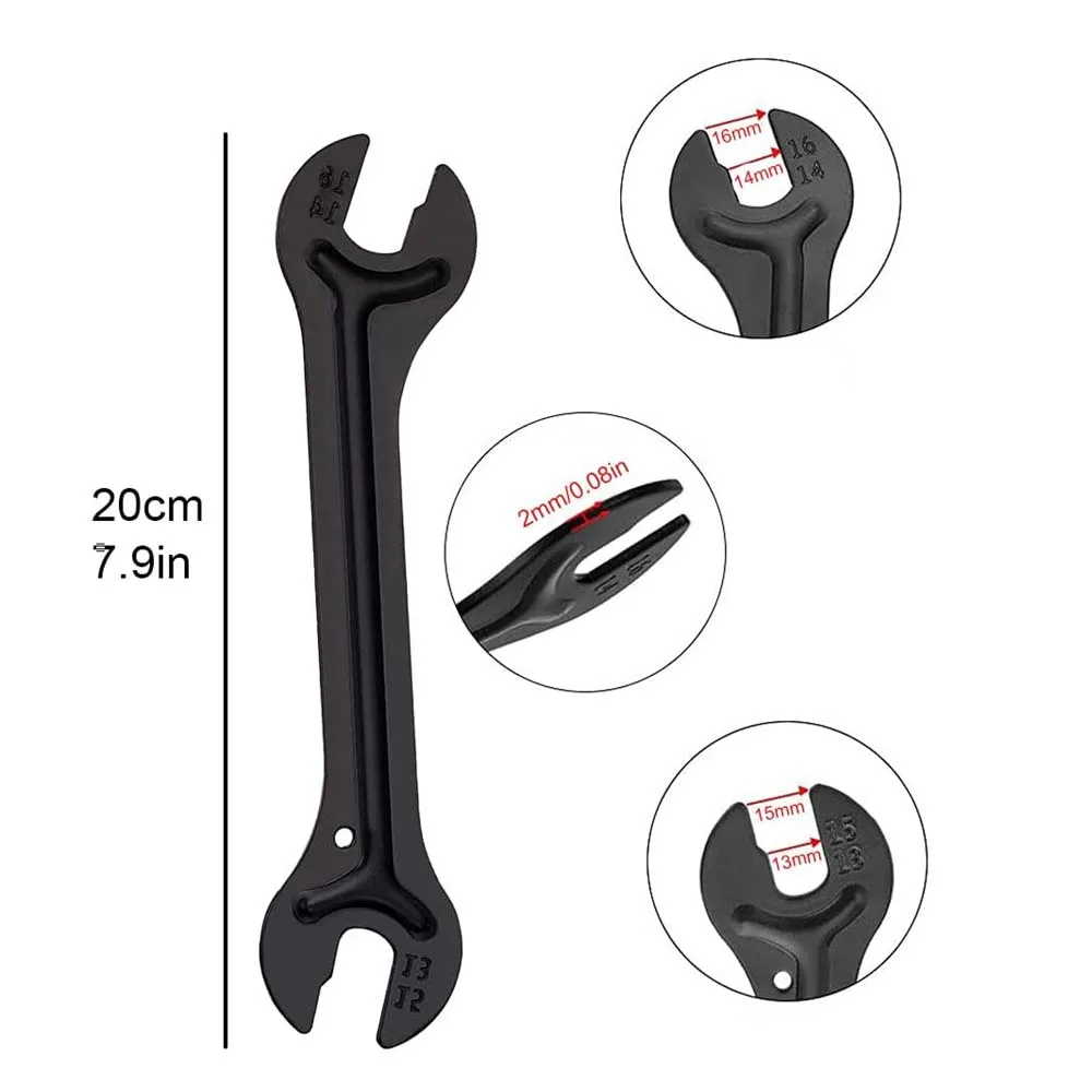 Bike Hub Cone Spanner Portable Head Open End Axle Wrench Bicycle Repair Tool Accesories 13/14/15/16mm